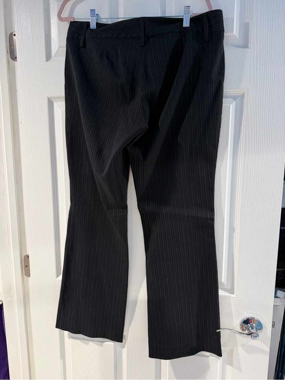 Frenchi Black Pinstripe Women's Dress Pants
